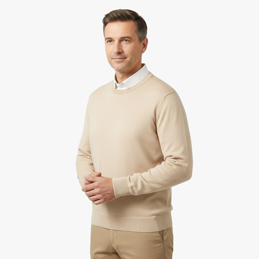 Męski Kaszmirowy Sweter z Dzianiny – Luksusowy Zimowy Pulower