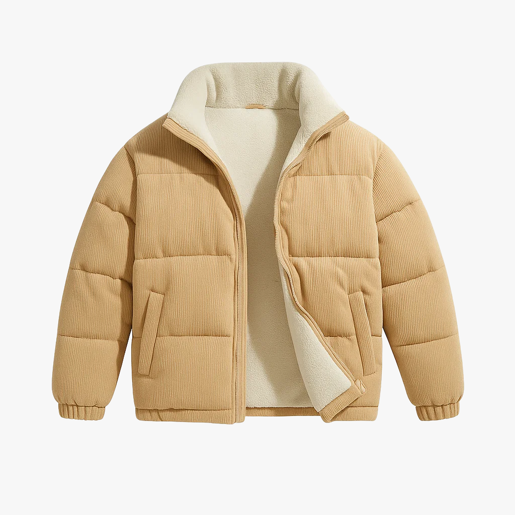 Męska Kurtka ze Sztruksu z Podszyciem z Polaru – Ciepły i Stylowy Wybór na Zimę