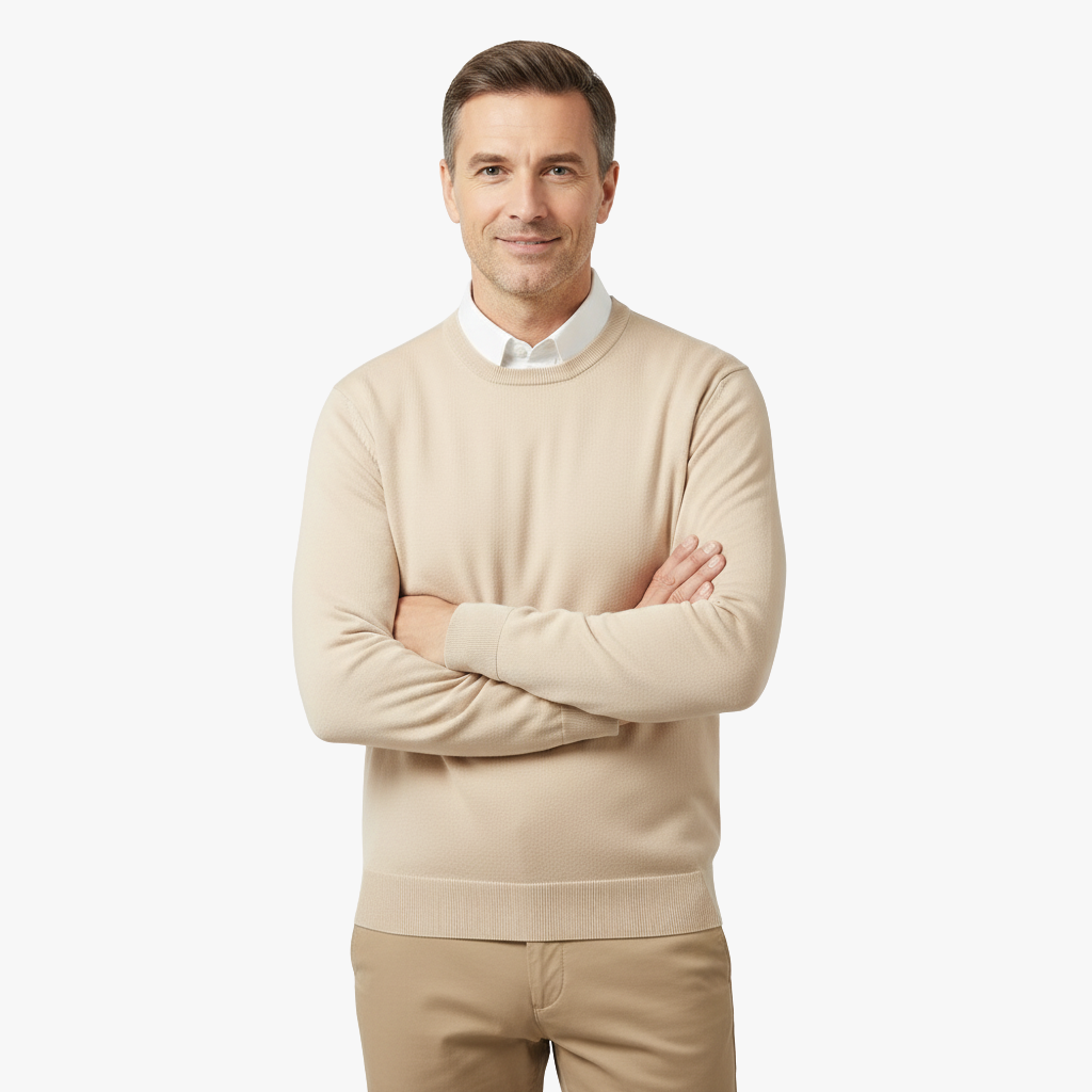 Męski Kaszmirowy Sweter z Dzianiny – Luksusowy Zimowy Pulower