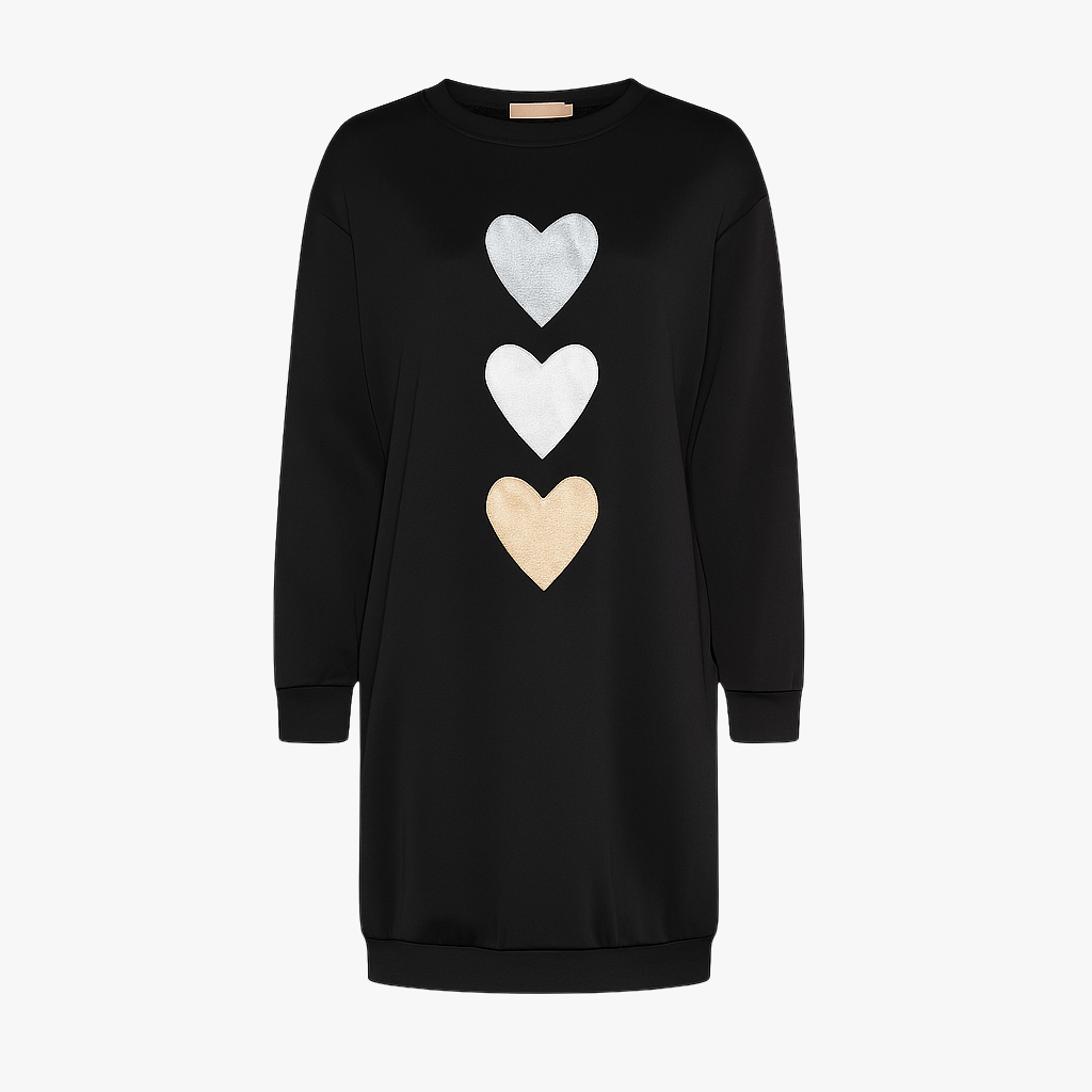 Sweter Damski z Motywem Serca – Miękki, Ciepły i Pełen Uroku