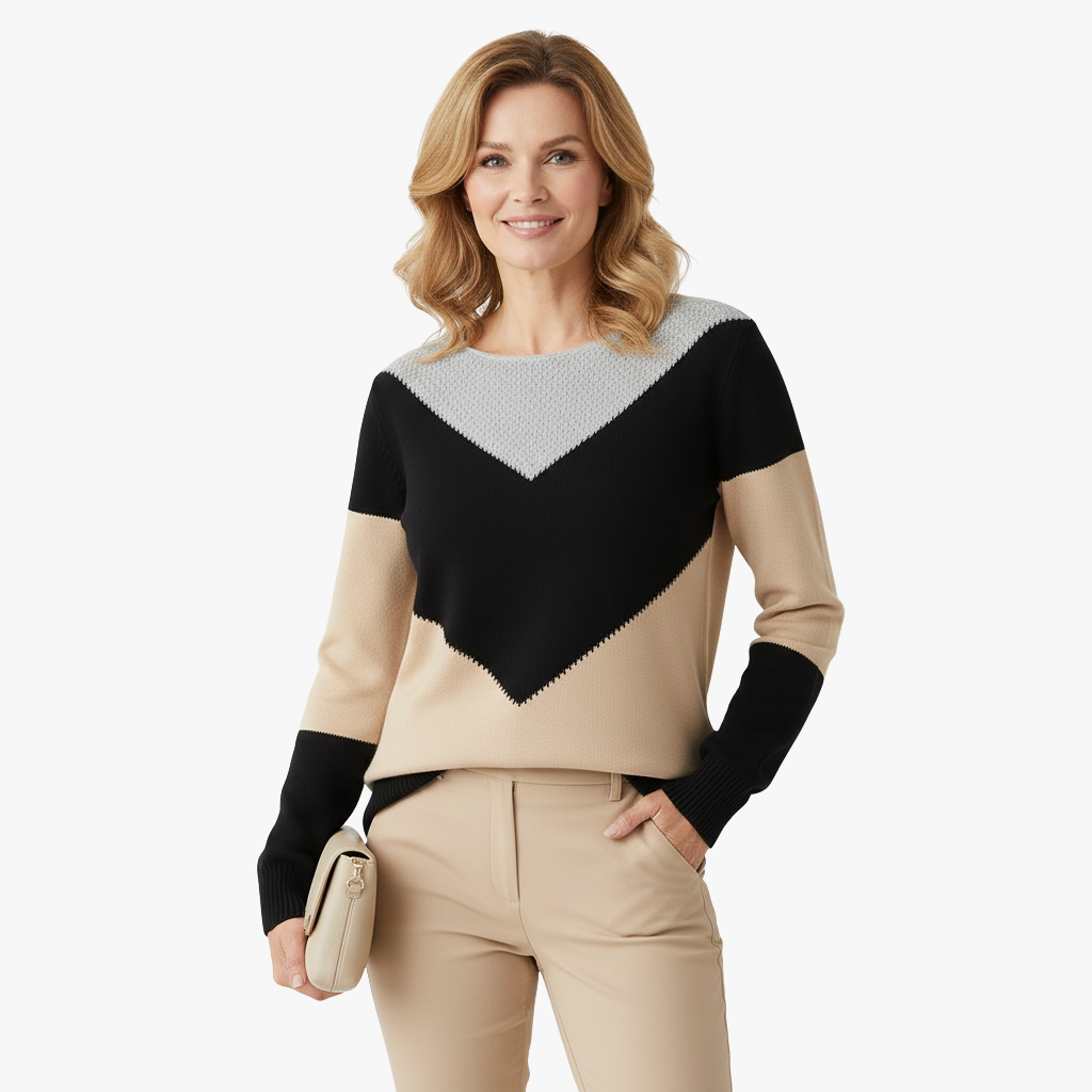 Damski Dzianinowy Sweter o Eleganckim Kroju – Ciepło i Komfort