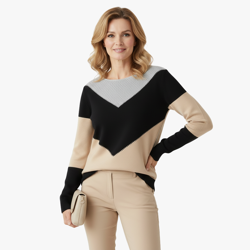 Damski Dzianinowy Sweter o Eleganckim Kroju – Ciepło i Komfort