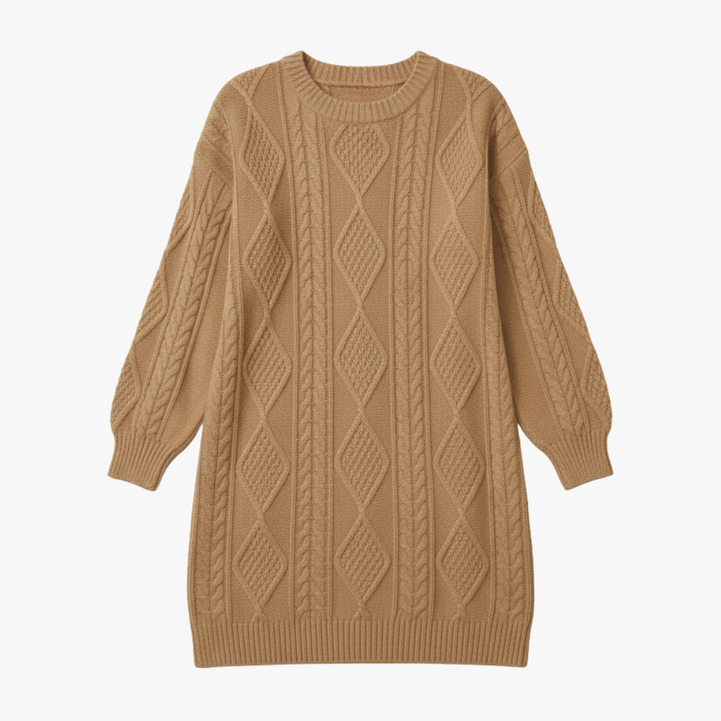 Dzianinowa Sukienka Damska – Elegancki Krój i Miękki Komfort